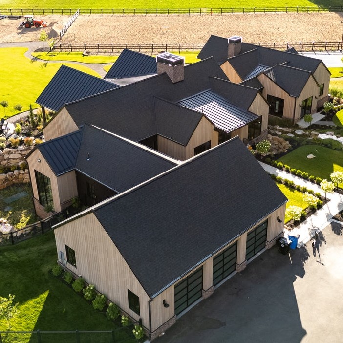 aerial view of large home